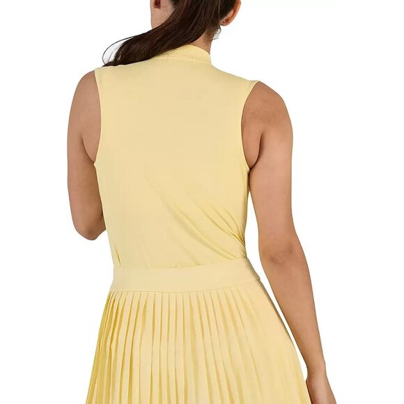 Bad Birdie Women Pale Banana Lightweight Sleeveless Blade Golf Polo Yellow Large - Picture 3 of 8